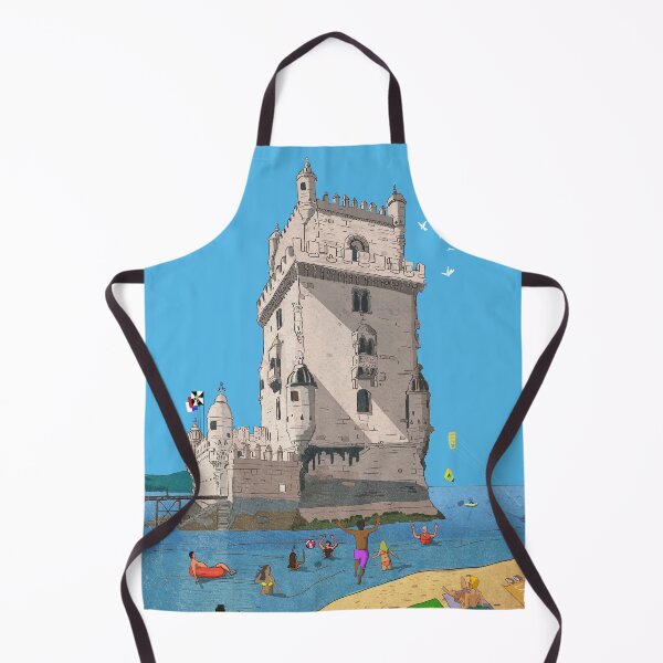 Item preview, Belém Tower, Tower of Saint Vincent Lisbon Whimsical Illustration  designed and sold by Wall-Art-Sketch.
