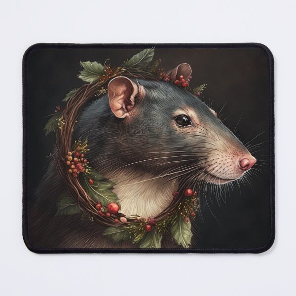 Item preview, Festive Pet Rat Christmas / Winter Holiday designed and sold by Ealaionta Design.