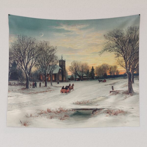 Item preview, Winter scenery - Christmas Eve  by W.C. Bauer designed and sold by AR-shop.