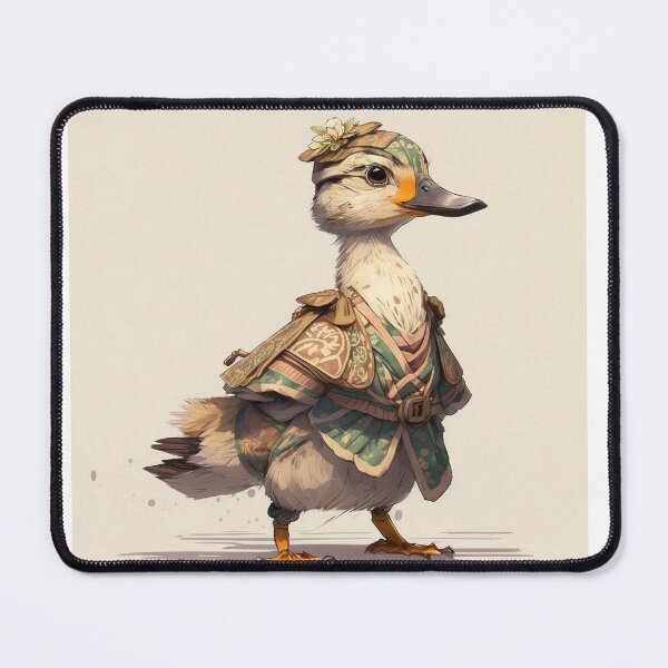 Item preview, Cute duck in kimono dress, retro Poster designed and sold by CosmicCritters.