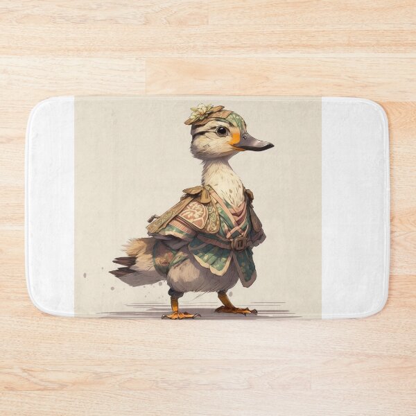 Item preview, Cute duck in kimono dress, retro Poster designed and sold by CosmicCritters.