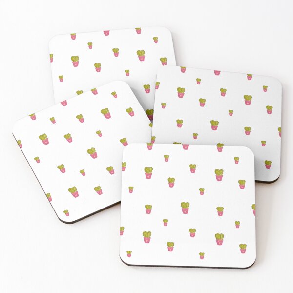 Item preview, Cactus valentine pink pot pattern cute watercolor designed and sold by Yana Mustafina | Boho Soulful Designs.
