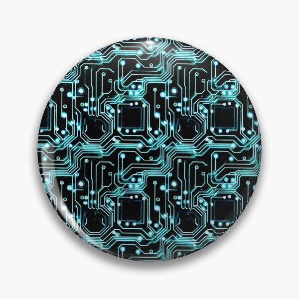 Item preview, Cyberpunk neon blue futuristic circuitboard wires pattern  designed and sold by SJG-digital.