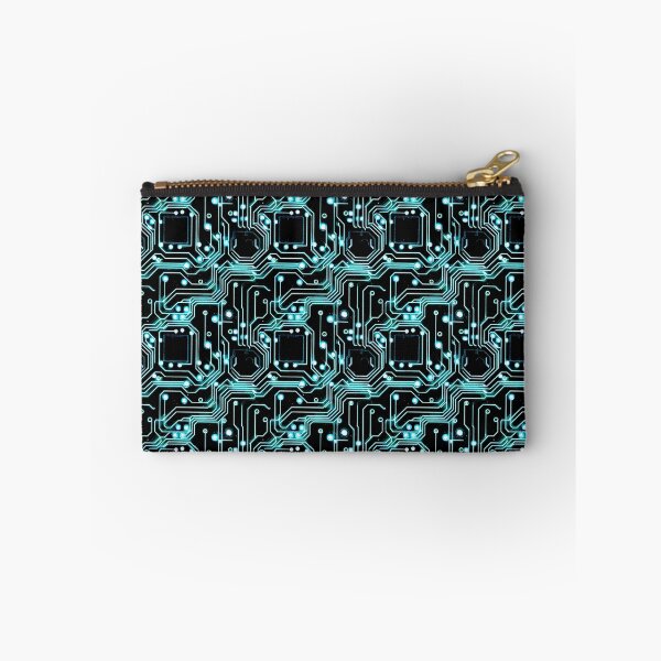 Item preview, Cyberpunk neon blue futuristic circuitboard wires pattern  designed and sold by SJG-digital.