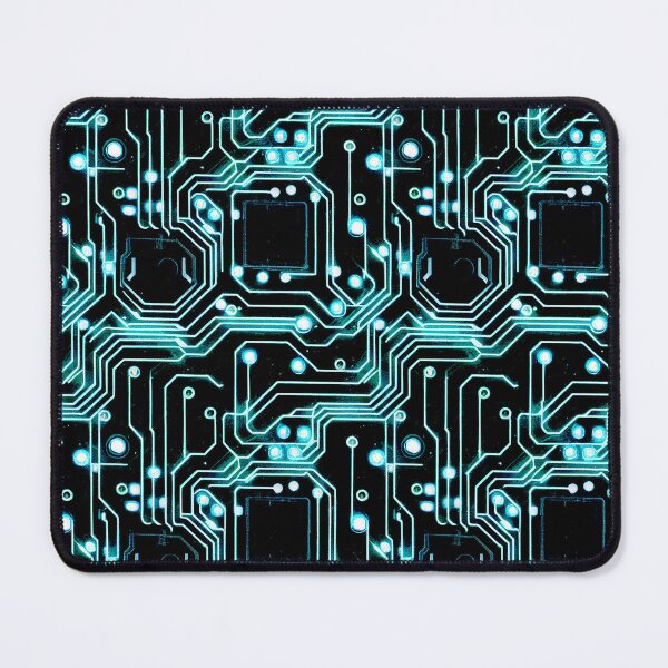 Item preview, Cyberpunk neon blue futuristic circuitboard wires pattern  designed and sold by SJG-digital.