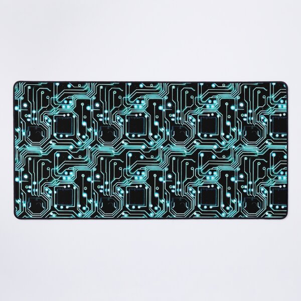 Item preview, Cyberpunk neon blue futuristic circuitboard wires pattern  designed and sold by SJG-digital.