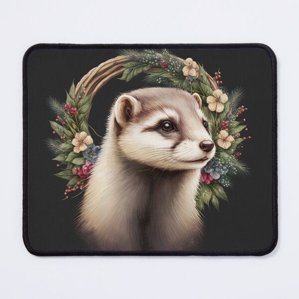 Item preview, Festive Ferret Winter Holidays / Christmas designed and sold by Ealaionta Design.