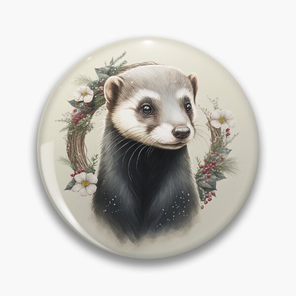 Item preview, Festive Ferret Winter Holidays / Christmas designed and sold by Ealaionta Design.