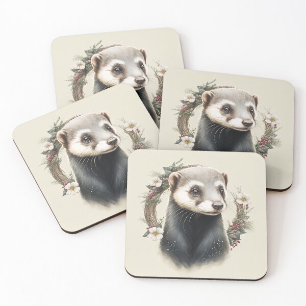Item preview, Festive Ferret Winter Holidays / Christmas designed and sold by Ealaionta Design.