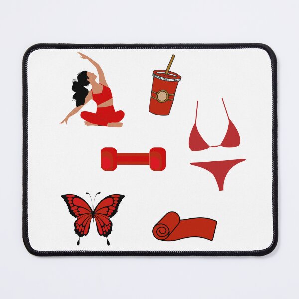 Item preview, red yoga aesthetic designed and sold by SageYogaRetreat.