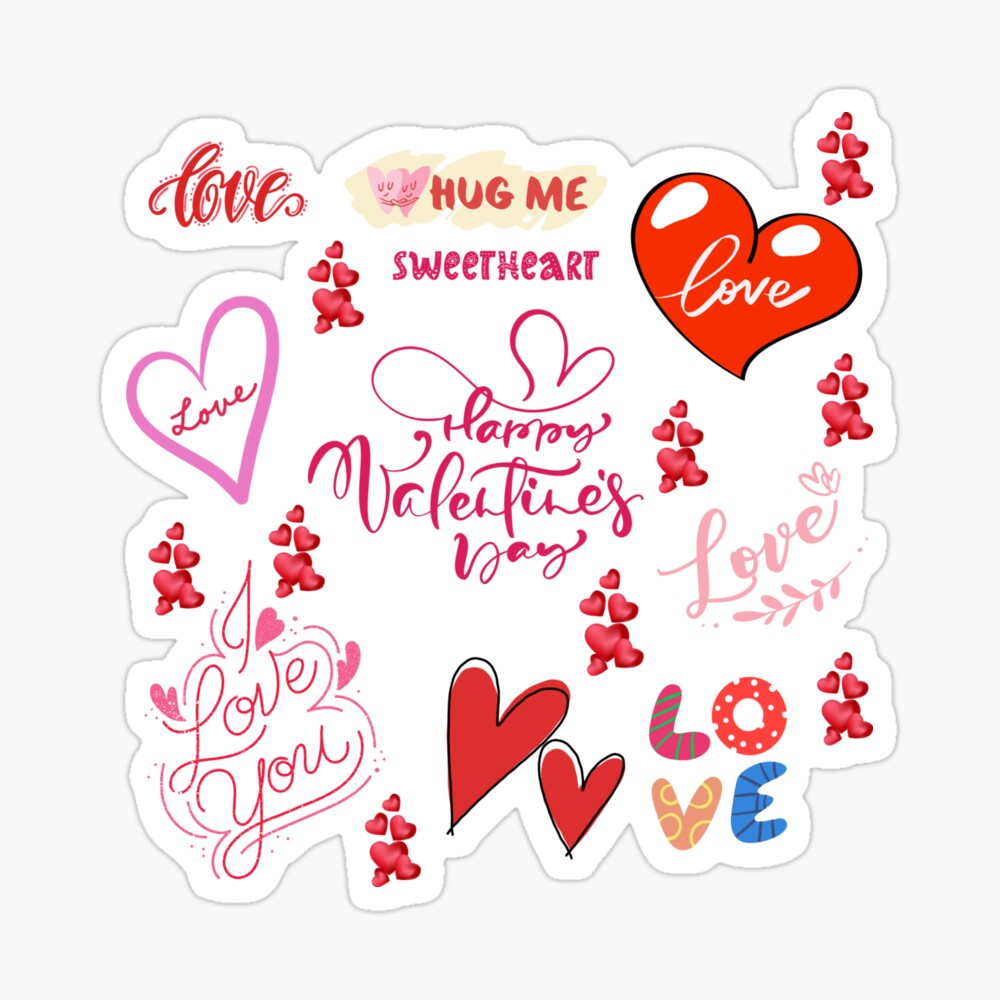 Valentines cups Sticker for Sale by Kalea77