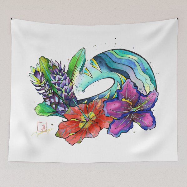 Item preview, Aloha - Blossoms x Moana (Hane-drawn Design) designed and sold by lilireal  studio.