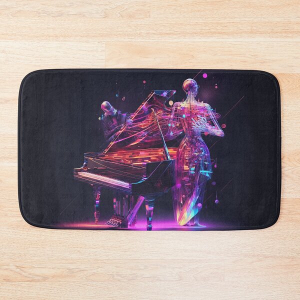 Item preview, neon coloured piano player designed and sold by sammgdesign.