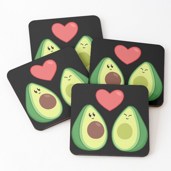 Item preview, Avocado love kawaii illustration designed and sold by ZerpaGiovanna.