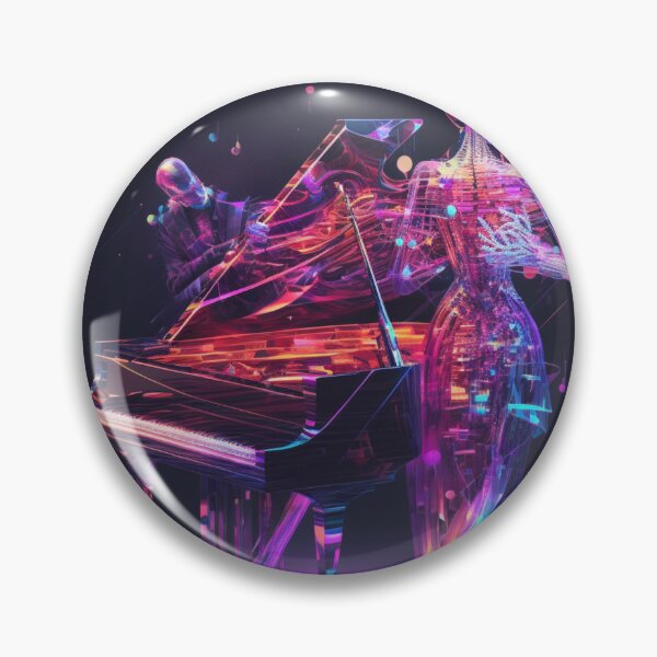 Item preview, neon coloured piano player designed and sold by sammgdesign.