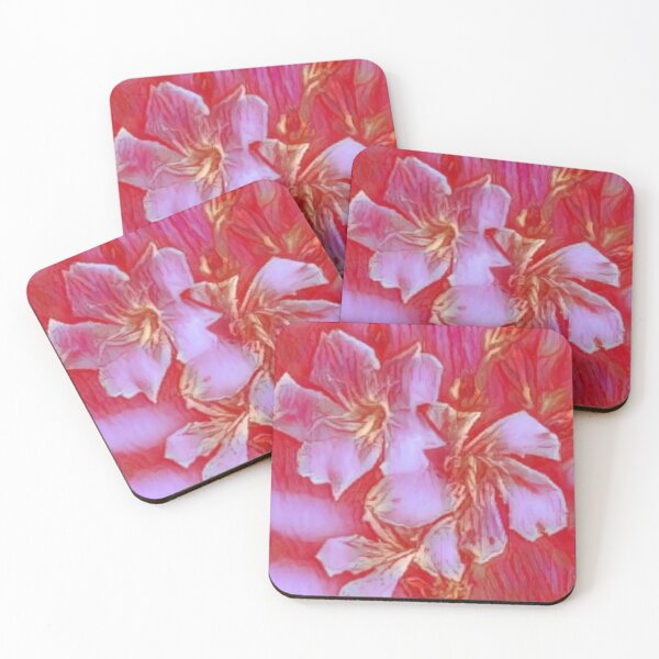 Item preview, Golden Fuschia Oleander Flowers on Red designed and sold by IvaRenee.
