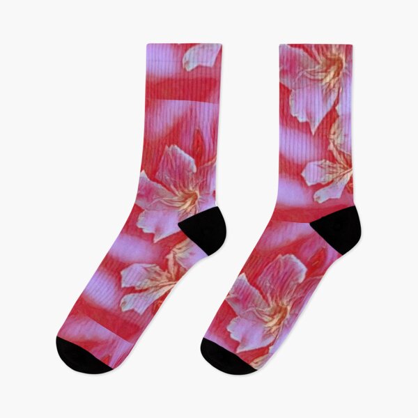 Item preview, Golden Fuschia Oleander Flowers on Red designed and sold by IvaRenee.