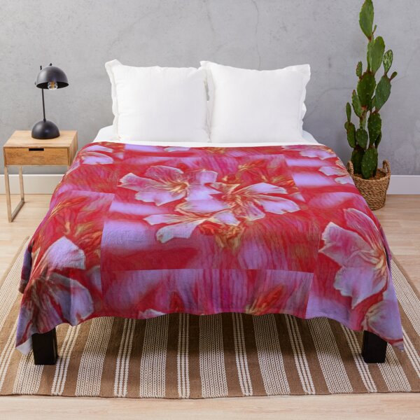 Item preview, Golden Fuschia Oleander Flowers on Red designed and sold by IvaRenee.