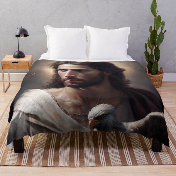 Item preview, Portrait of Christ with a eagle designed and sold by ThroughHisGrace.