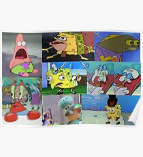 Spongebob Meme Collage Poster