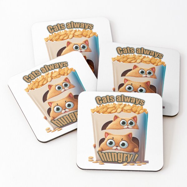 Item preview, Feline Feast: The 'Cats Always Hungry' designed and sold by DArtfulStudio.