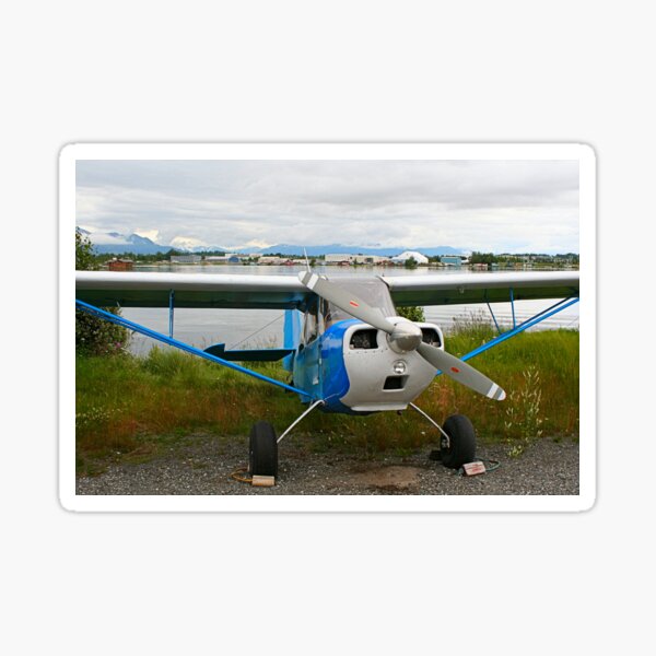 Vista previa del artículo con la obra «Aviones de ala alta, azul y blanco, Alaska», diseñado y vendido por FranWest.