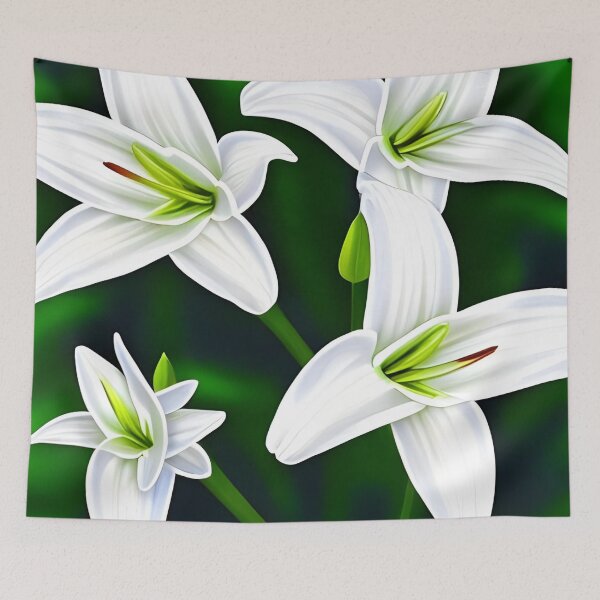 Item preview, White lily flower designed and sold by gramizzia.