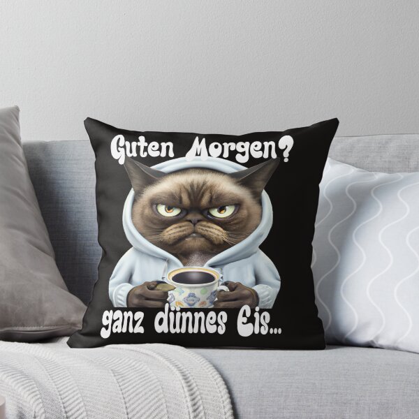 Item preview, Good morning, very thin ice, cat, coffee designed and sold by Meer-Lifestyle.