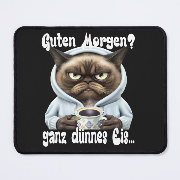 Item preview, Good morning, very thin ice, cat, coffee designed and sold by Meer-Lifestyle.