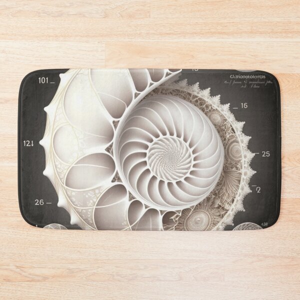 Item preview, White Pearl Fibonacci Golden Ratio Style   designed and sold by RAGANADesign.