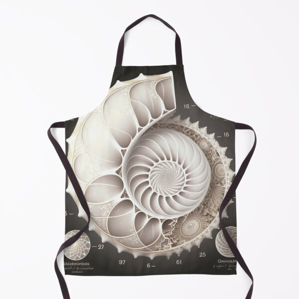 Item preview, White Pearl Fibonacci Golden Ratio Style   designed and sold by RAGANADesign.