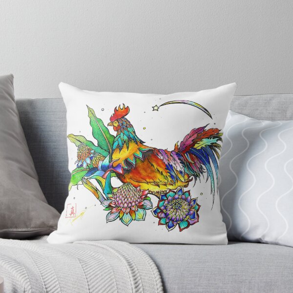 Item preview, Aloha - Torch Ginger and Wild Rooster (Hand-drawn Design) designed and sold by lilireal  studio.