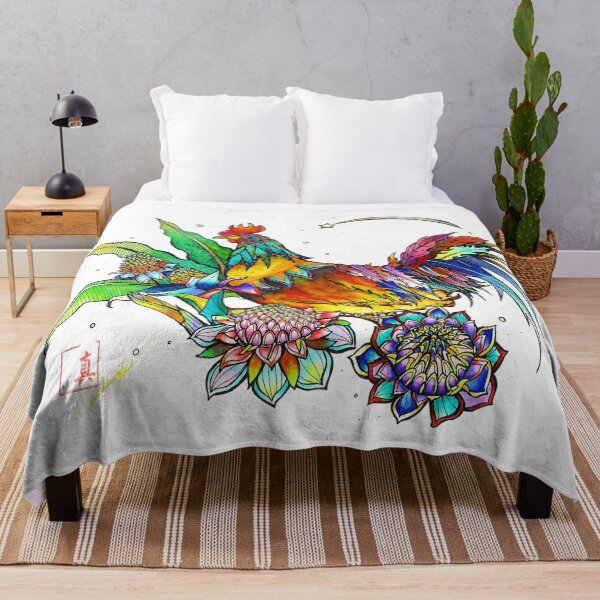 Item preview, Aloha - Torch Ginger and Wild Rooster (Hand-drawn Design) designed and sold by lilireal  studio.