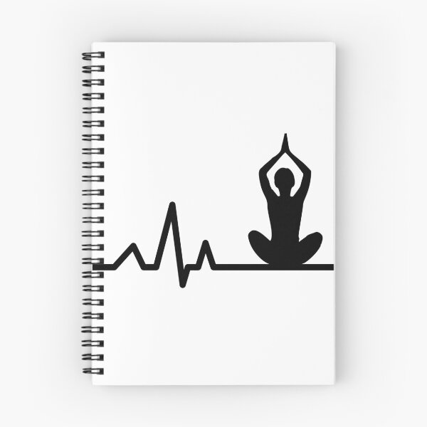 Item preview, HEARTBEAT - yoga pose black designed and sold by SageYogaRetreat.