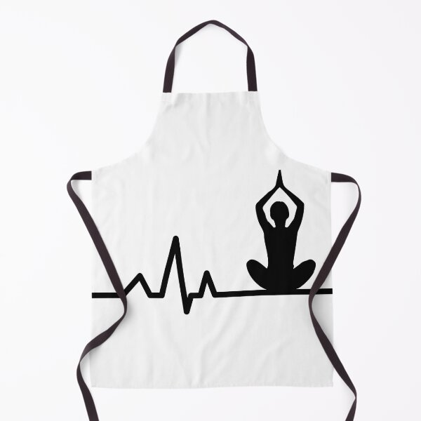 Item preview, HEARTBEAT - yoga pose black designed and sold by SageYogaRetreat.
