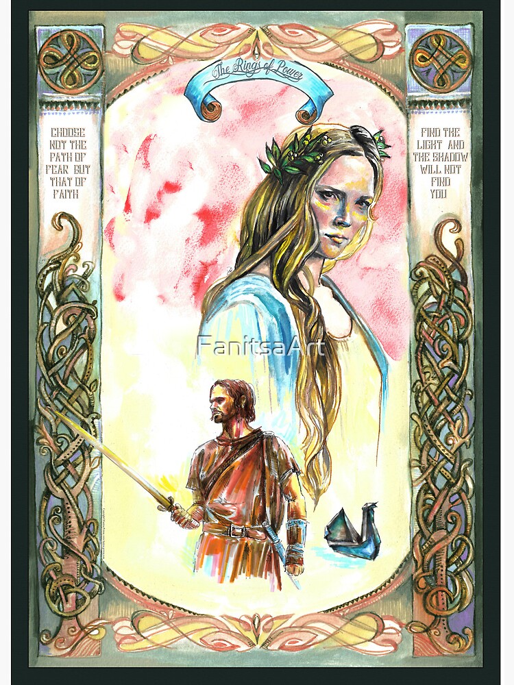 Galadriel in Armor Art Board Print for Sale by seabirds