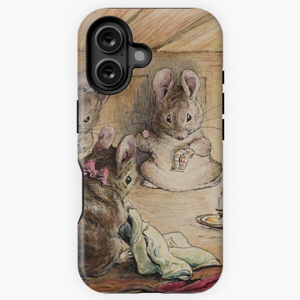 Vista previa del artículo con la obra «Los ratones cosiendo abrigos de Beatrix Potter», diseñado y vendido por Vintage Designs +.