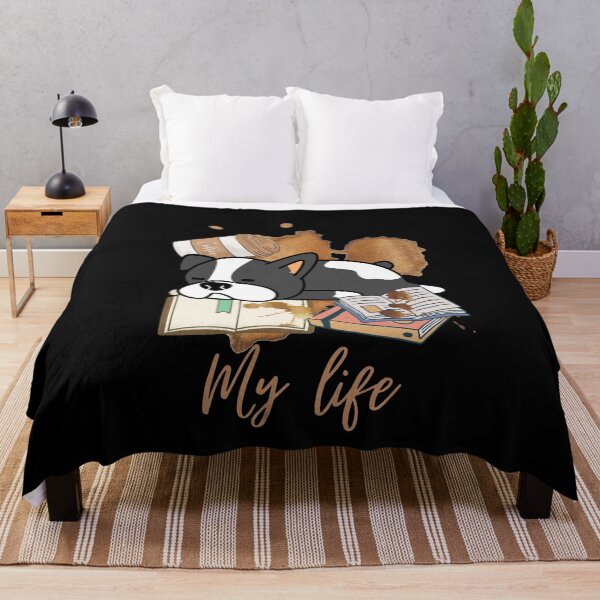 Item preview, Dogs, Books and Coffee Dog Reader Coffee Quote designed and sold by ColourTrials.