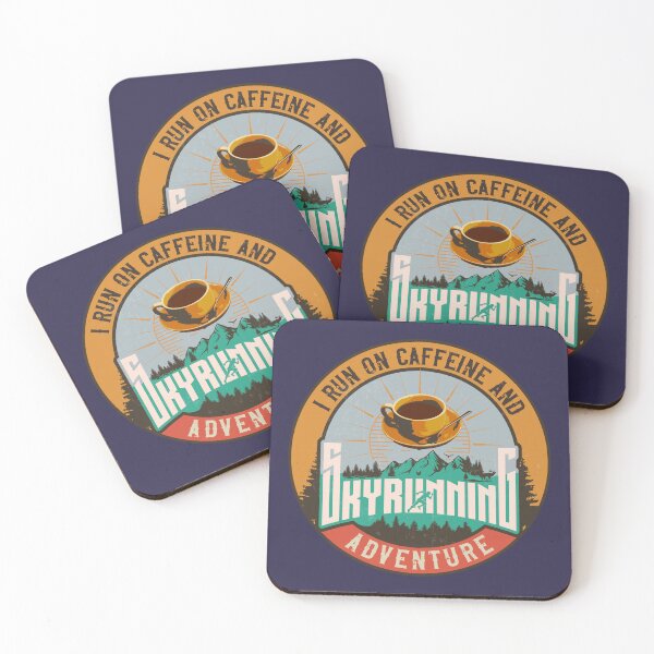 Item preview, SKYRUNNING I RUN ON CAFFEINE AND ADVENTURE designed and sold by HomeCoquette.