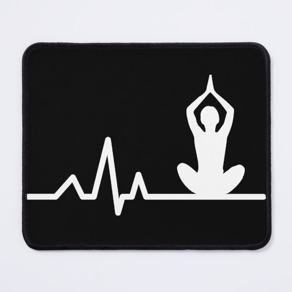Item preview, HEARTBEAT - yoga pose white designed and sold by SageYogaRetreat.