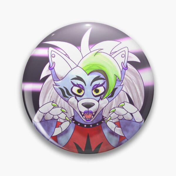 Item preview, Roxanne Wolf Fnaf Security Breach Pin designed and sold by NinjaChickenXD.