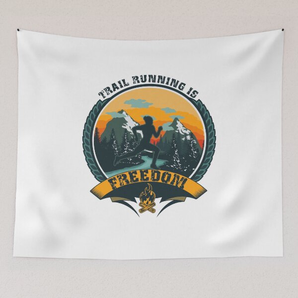 Item preview, TRAIL RUNNING IS FREEDOM designed and sold by HomeCoquette.