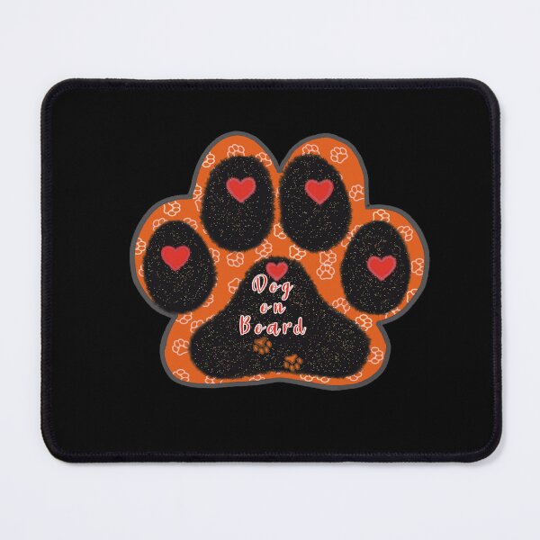 Item preview,  Dog Paw Print - Dog On Board -Orange shade designed and sold by ShreecreatE.