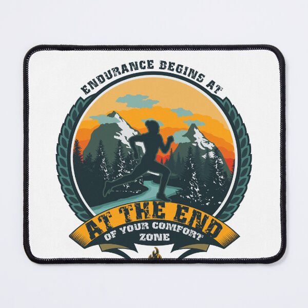 Item preview, RUNNING ENDURANCE BEGINS AT THE END OF YOUR COMFORT ZONE designed and sold by HomeCoquette.