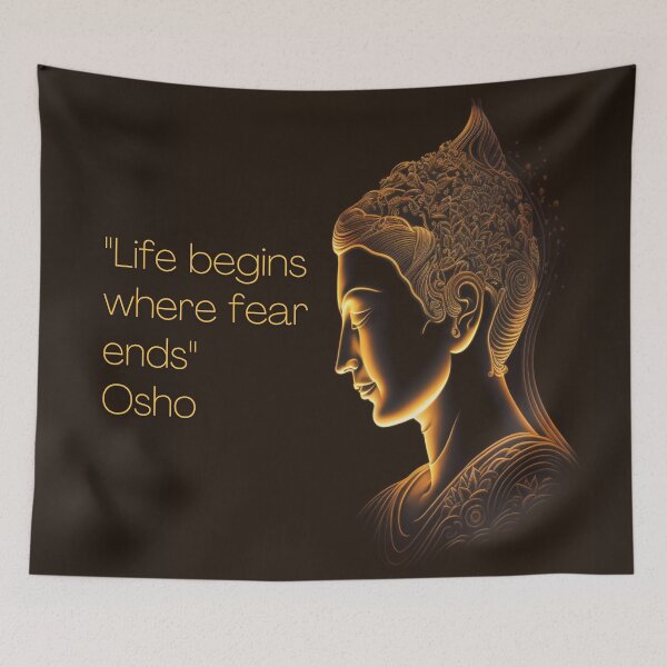 Item preview, Osho - Life begins where fear ends designed and sold by RetComly.