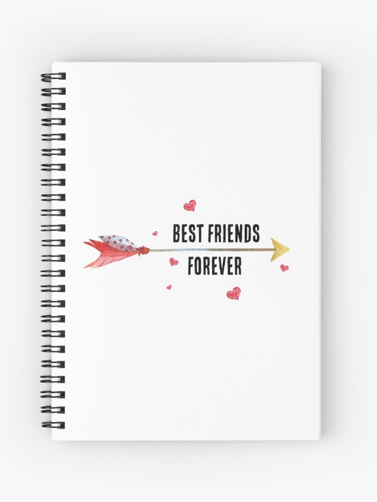 Cuaderno de espiral «Mejores amigos para siempre - BFF - Diseño inspirador»  de IN3PIRED | Redbubble