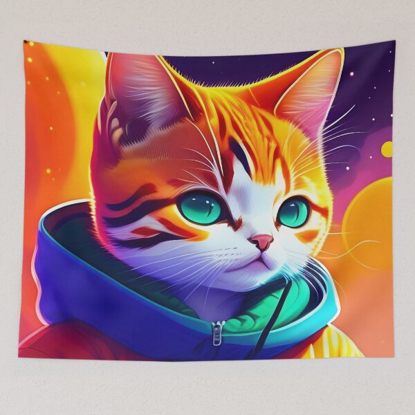 Item preview, Cat in a Jacket - Modern Digital Art designed and sold by Ai-michiart.