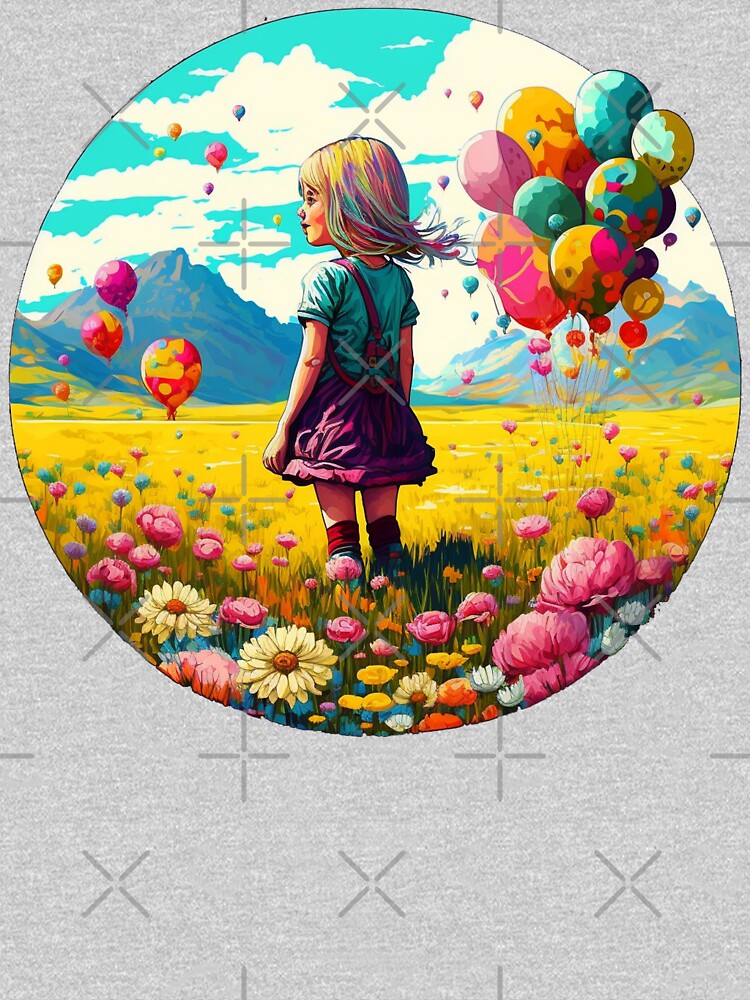 Young girl with ballons by artecomia
