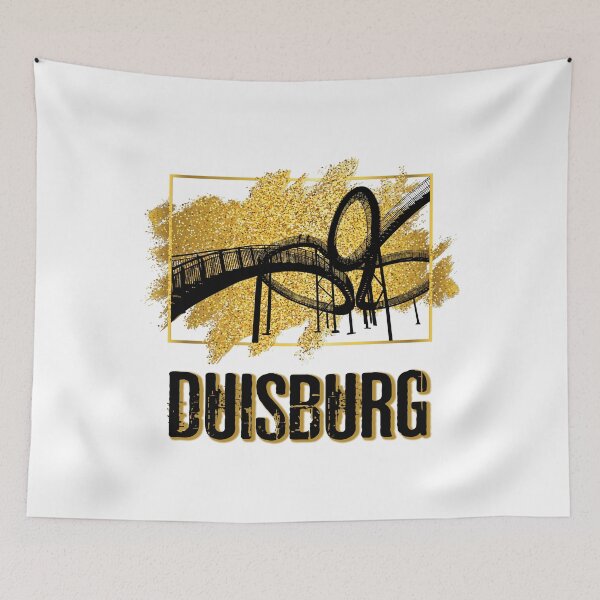 Item preview, Duisburg Germany city skyline home gold designed and sold by BullDesignsShop.