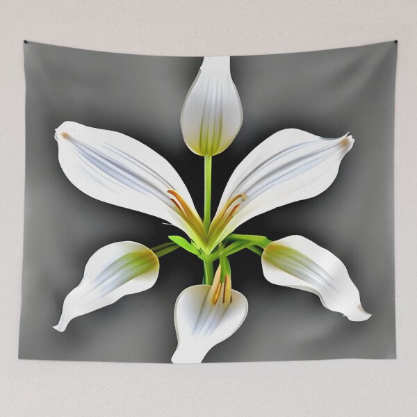 Item preview, White lily flower artwork designed and sold by gramizzia.